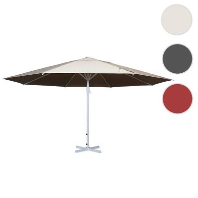 Sonnenschirm Meran II, Gastronomie Marktschirm, Ø5m Polyester/Alu Mast weiß 28kg