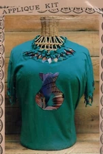 Vintage Bee Hive Applique Kit, Southwestern Clay Vase w/ Bead Trim, 2288 Fabric