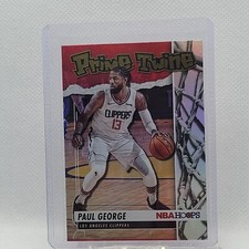 2021-22 Panini Hoops Basketball Paul George Prime Twine Holo