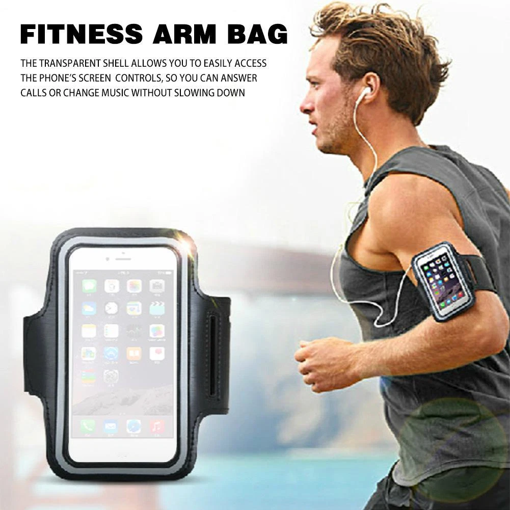 Running Armband Phone Holder Bag Sports Gym Jogging Phone For 6.3 7in Arm