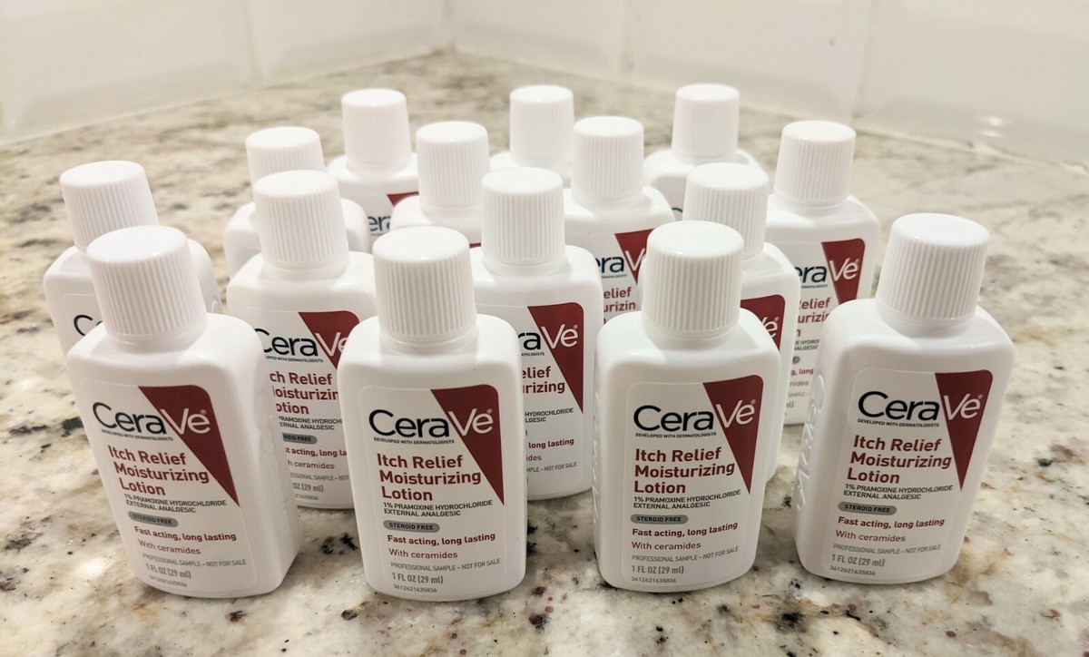15X CeraVe Itch Relief Moisturizing Lotion Travel/Sample Size exp