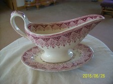 W.T. Copland & Son Stoke Upon Trent Antique Gravy Bowl With Under Plate