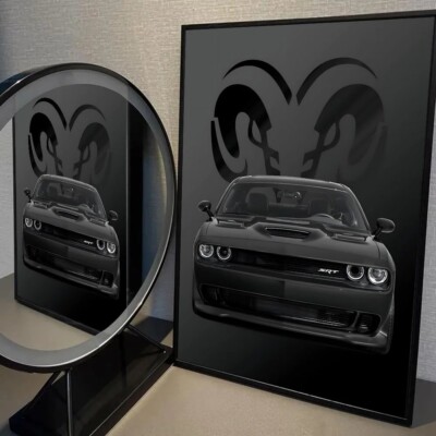Dodge Challenger SRT Hellcat Redeye Poster Sticker | Auto Bild Selbstklebend