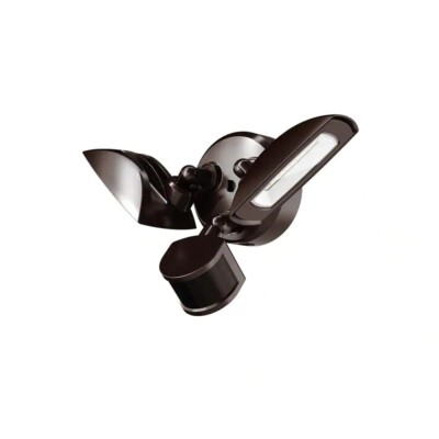 PROBRITE FSXD30-MS-4K-BZ 30-Watt Bronze Outdoor LED Twin Head Motion Flood Light