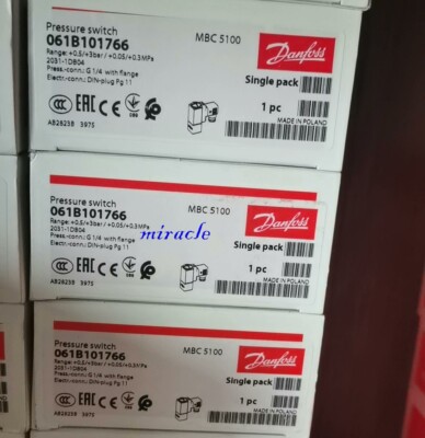 MBC5100 061B101766 1pc new DANFOSS MBC5100 061B101766 pressure switch