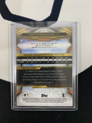2019 Topps Triple Threads NOAH SYNDERGAARD Emerald 96/259 - LA