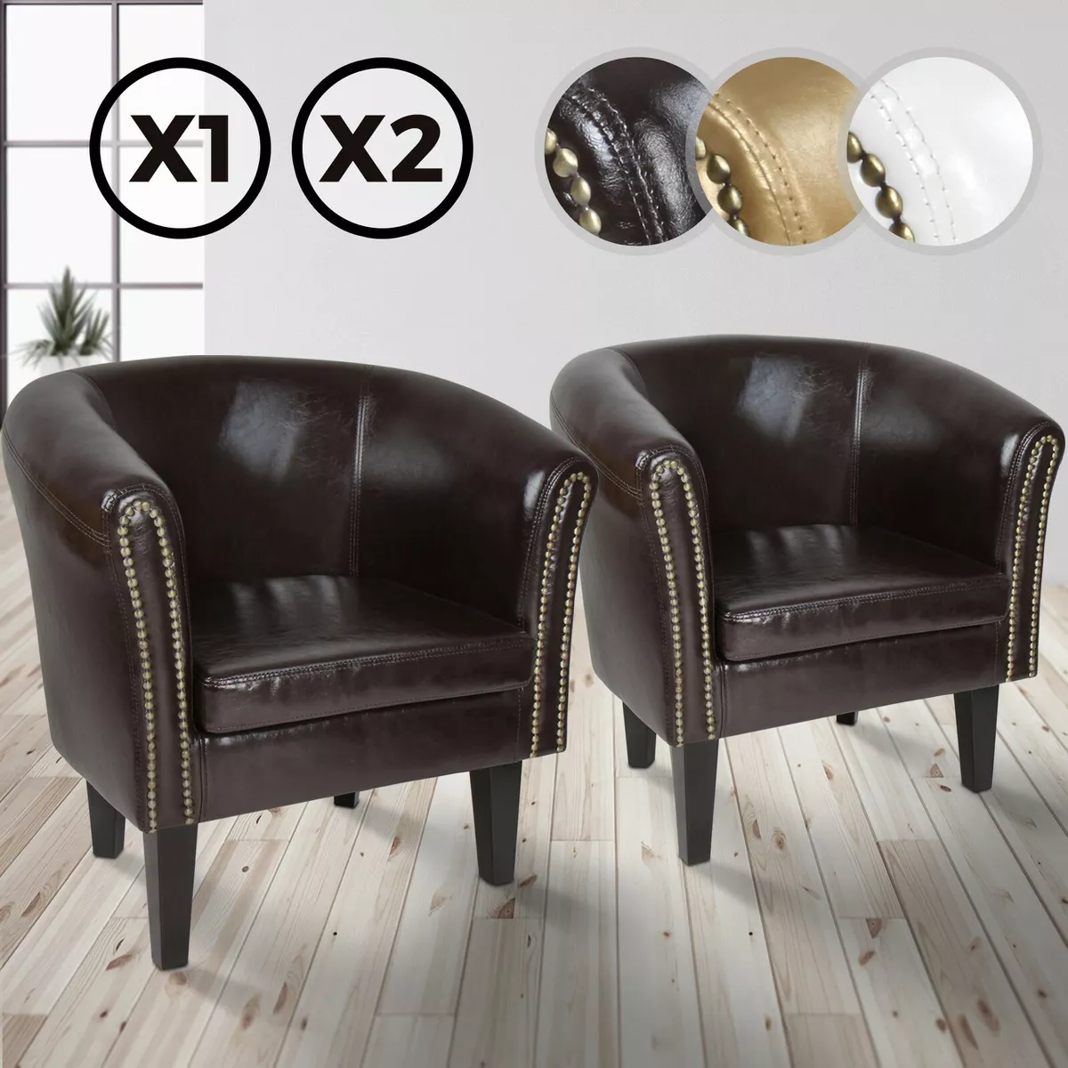 MIADOMODO Chesterfield Sessel Loungesessel Clubsessel