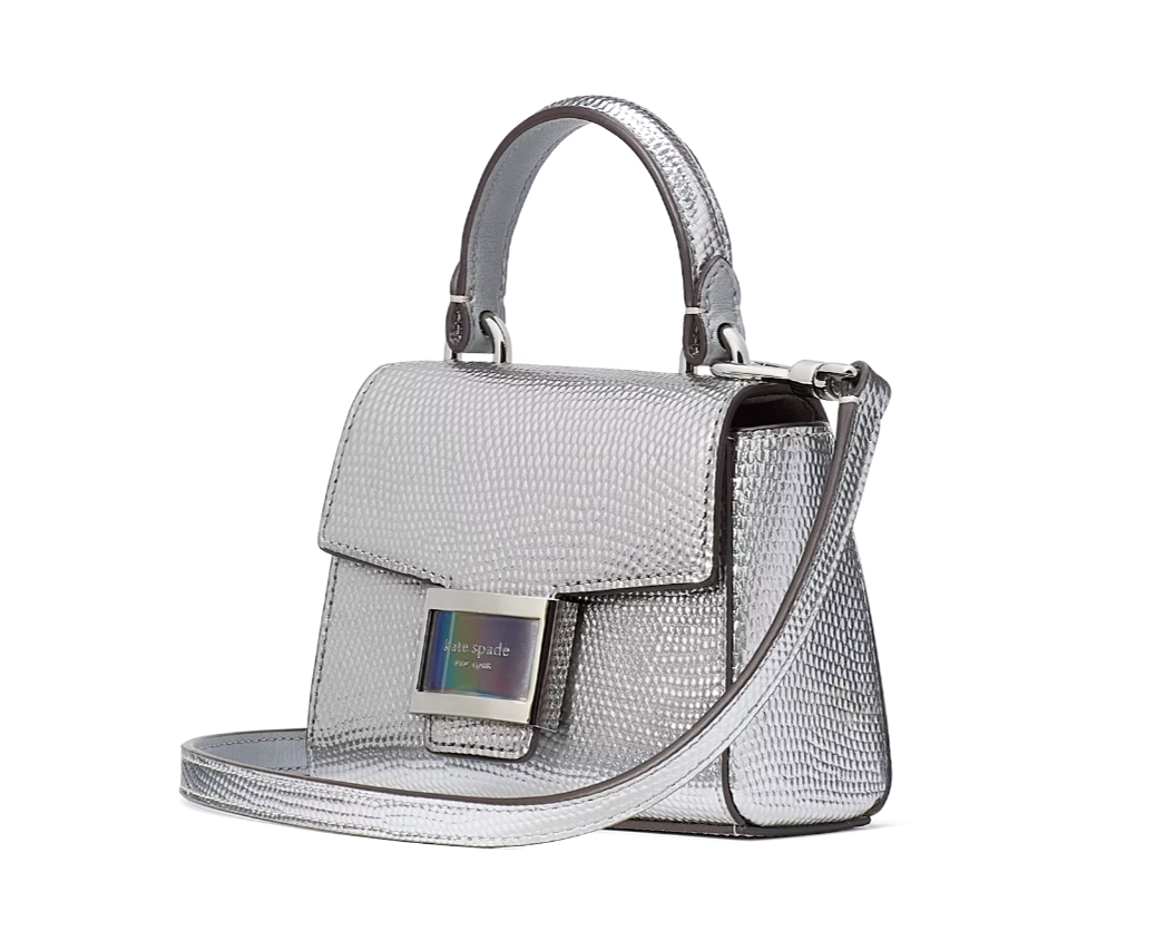 New Kate Spade Katy Lizard Embossed Micro Crossbody Leather