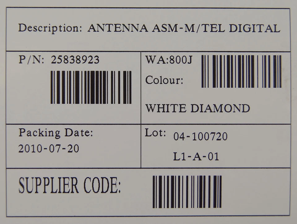 Cadillac DTS 2009-2011 cubierta de antena techo SharkFin diamante blanco 800J 25838923 Foto 4 de 4