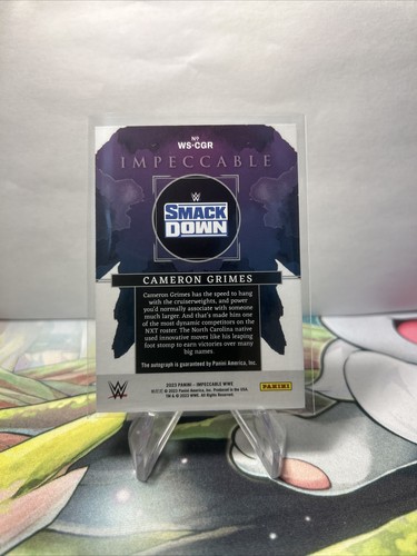 2023 Panini Impeccable WWE Cameron Grimes #WS-CGR Watercolor Signatures Auto /75 - Picture 6 of 6