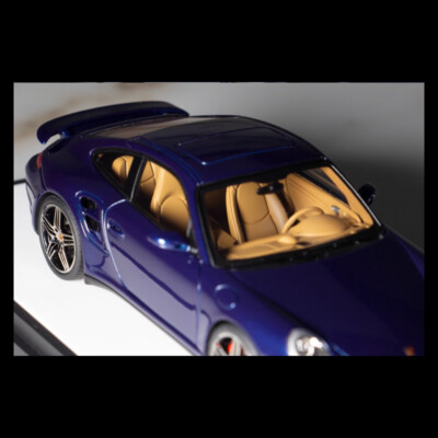 Make Up 1:43 Porsche 911 997 Turbo Midnight Blue Metallic Diecast
