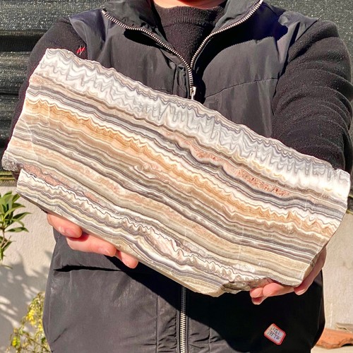 Esemplare minerale cristallo quarzo agata pietra zebrata naturale 4,22 libbre - Foto 6 di 13