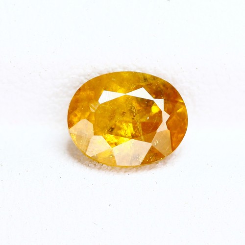 1.32 Ct Oval 7.4 x 5.9 MM 100% Natural Golden Yellow Russian Sphene Titanite!