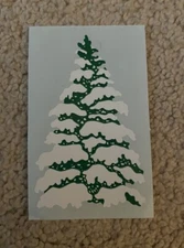 Mrs. Grossman's Stickers PINE TREE WITH SNOW Winter Holiday Large Sticker Sheet