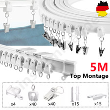 5 Meter Gardinenschiene Biegbar Top Montage Decken Vorhangschiene Flexibel 