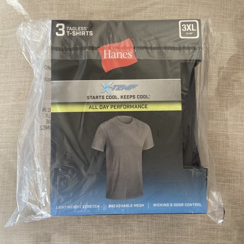 Hanes X-Temp® Men's All Day Breathable Mesh Crewneck Undershirt 3 Pack- Size 3XL