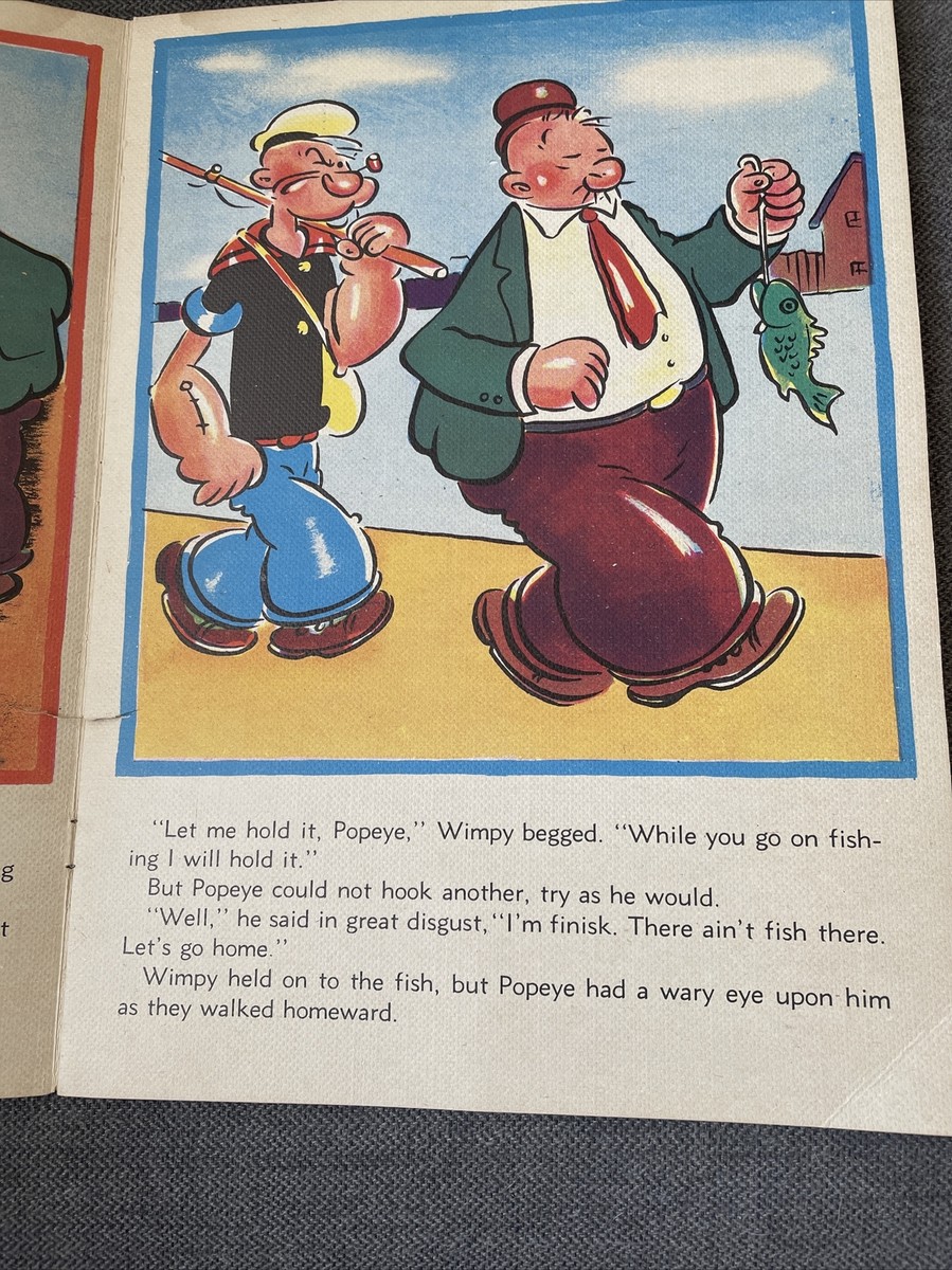 Vintage copyright 1937 Linen Popeye Book, King Features