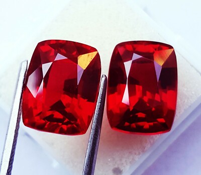 Natural Red Ruby Cushion Lose Edelstein Paar Zertifiziert 8-10 Ct R414