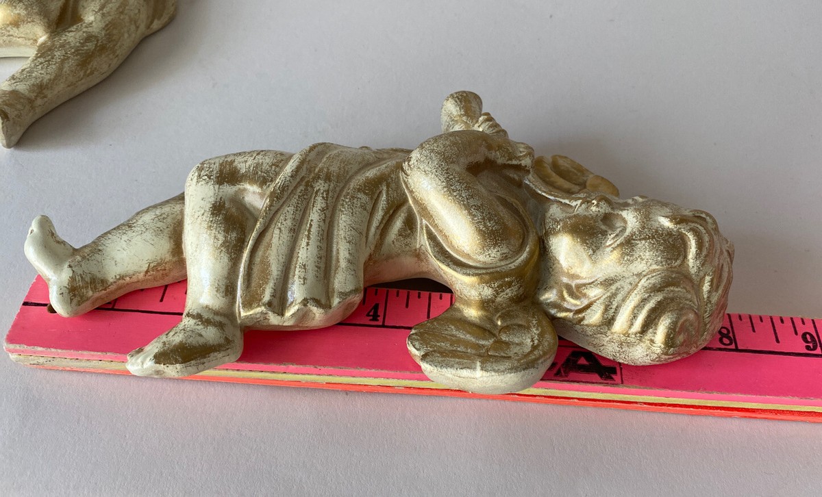 1983年 フック・アップ / コモンウェルス・ディスティラリー　陶器製デカンタ Dickson Japan Chalkware Putti CHERUBS Lyre & Flute Brushed