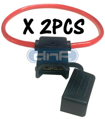 2 PCS 8 GAUGE 100% COPPER ATC SEE THROUGH WATERPROOF INLINE FUSE HOLDER