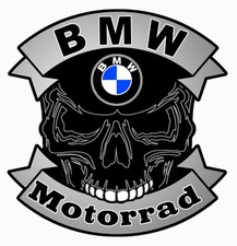 BMW Motorrad Skull Sticker vinyle laminé