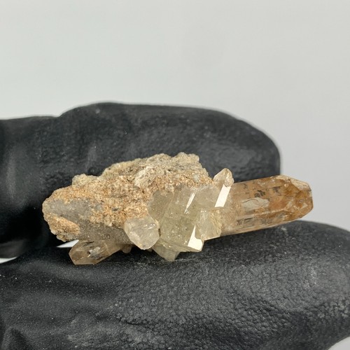 KONVOLUT ROT/CHAMPAGNER TOPAS MIT RUTIL KRISTALL CLUSTER AUF MATRIX - POTOSI, MEXIKO - Bild 19 von 22