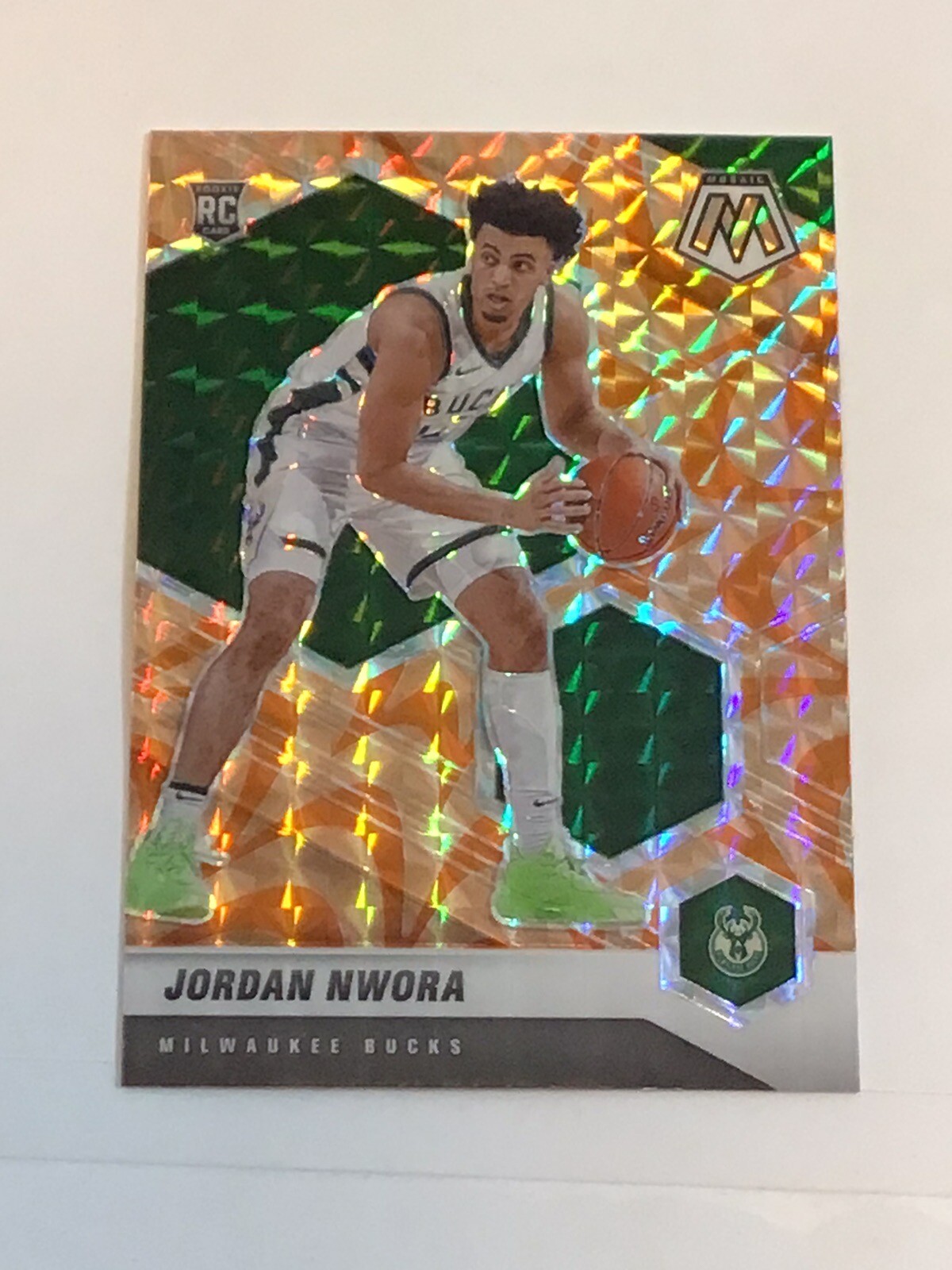 2020 Mosaic Jordan Nwora Rookie Yellow Reactive Prizm #219