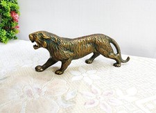 Bengle Tiger Idol Table Decor Brass Leopard Jaguar Inspired Table Statue CA427