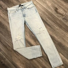BDG Urban Outfitters Skinny Stretch Jeans Blue Cotton Distressed Womens Sz 30x30