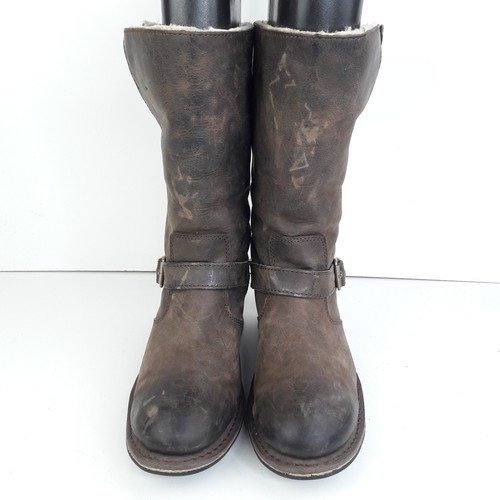 Cat Boots Womens UK 7 EUR 40 Brown Anna Leather Heel Buckle Ladies Pull On - Picture 3 of 20