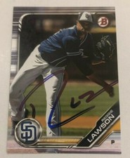 REGGIE LAWSON SIGNED 2019 BOWMAN PROSPECT ROOKIE CARD AUTO