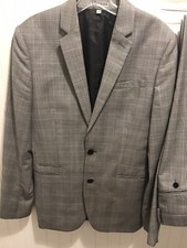 EXPRESS Mens Photographer Fitted Gray 2pc Suit 31/32 - Excellent Wool Blend