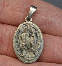 RELIGIÖSER SCHMUCK - ALTE MEDAILLE ANHÄNGER OVAL ND DE LOURDE #65