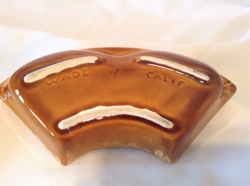 Wade of California Side Dish Caramel Brown Drip Flower Abstract Calif MCM Retro - Picture 2 of 9