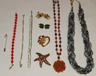 Vintage Signed Costume jewelery Lot Trifari Monet Makamol B&N Avon (#365)