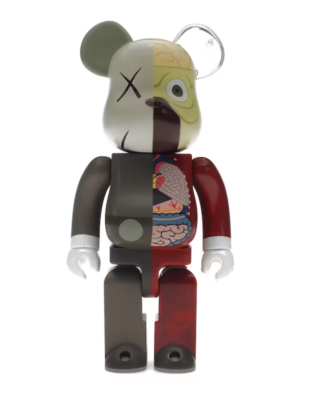Bearbrick KAWS Dissected Gris – édition 2022, Vinyle, Excellent état