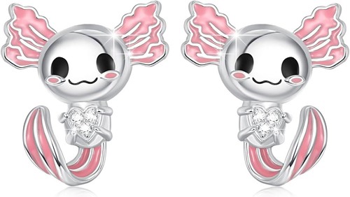 Fryneauy Axolotl Collana S925 Argento Sterling Gioielli Axolotl