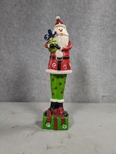 Cute Santa Claus Holding Ornament Christmas Holiday Home Decor Figurine 9.5"