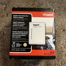 Legrand On-Q DA2304-V1 Gigabit 4-Port Powerline Network Adapter NEW