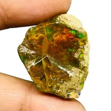 53 Cts Natural Ethiopian Opal Raw Rough 34z26mm Untreated Huge Gemstone