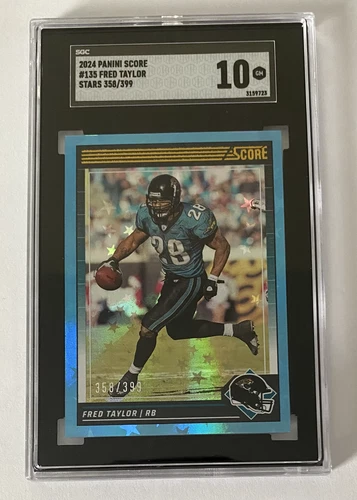 2024 Panini Score Football Stars Fred Taylor #135 SGC 10