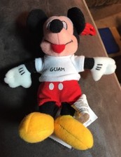 Disney Guam Mickey 4  Keychain Beanbag Plush New W/tags RARE