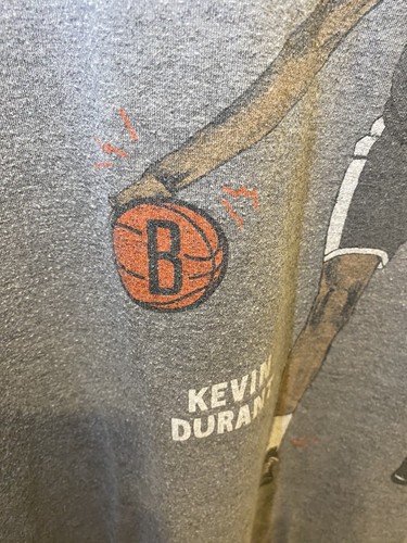 Kevin Durant Brooklyn Nets Homage Caricature Tri-Blend T-Shirt - Gray New Jersey - Picture 6 of 6