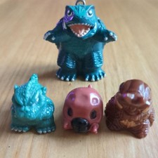 Gamera Godzilla 4-Piece Figure Set Retro 1995 Kid Toys No Chain