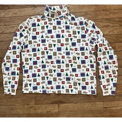 Classic Elements Holiday Boston Terrier Turtleneck Large Longsleeve Festive
