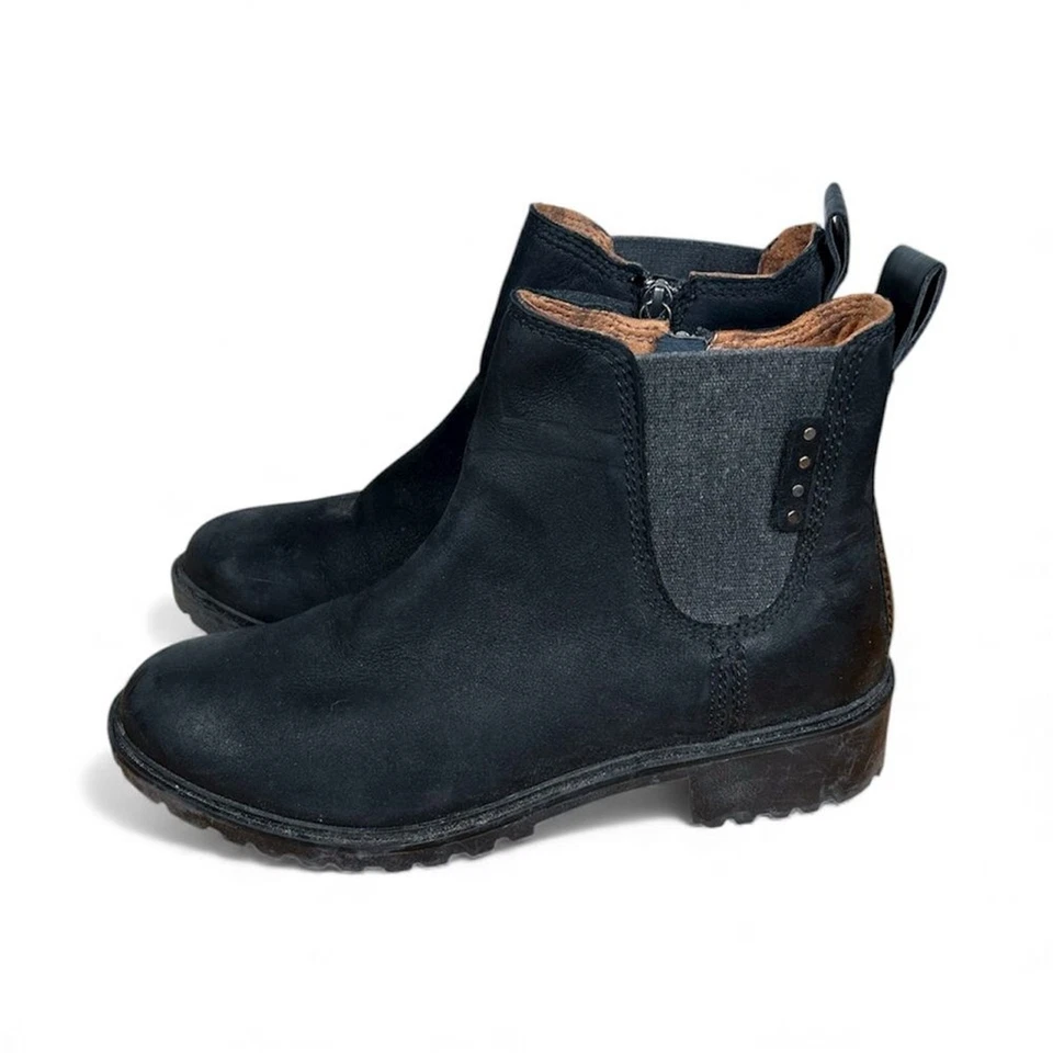 Botín Chelsea de invierno Cobb Hill de cuero negro para mujer 9,5 Foto 2 de 4