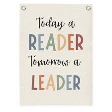 Reading Corner Decor for Classroom,Classroom Wall Decor Canvas Banner,Reading