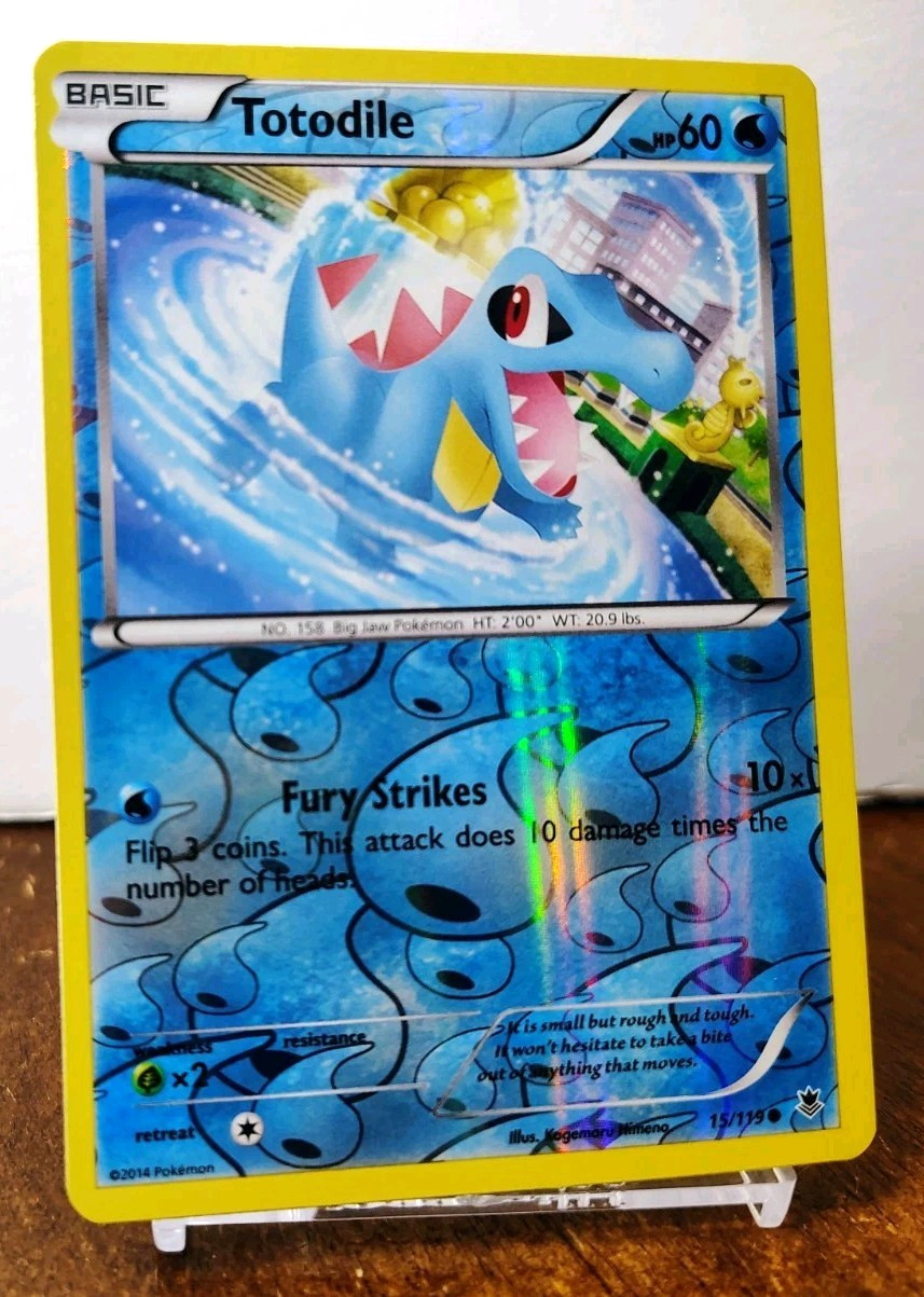 POKEMON TOTODILE 15/119 REVERSE HOLO XY PHANTOM FORCES LP