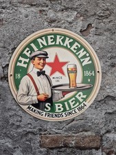 Heineken Bier Schild Holzschild Werbeschild 20cm Pils Bar Deko Kneipe Vintage