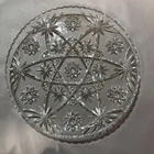 Early American Prescut Anchor Hocking Divided Glass 13-3/4" Platter Plate VTG
